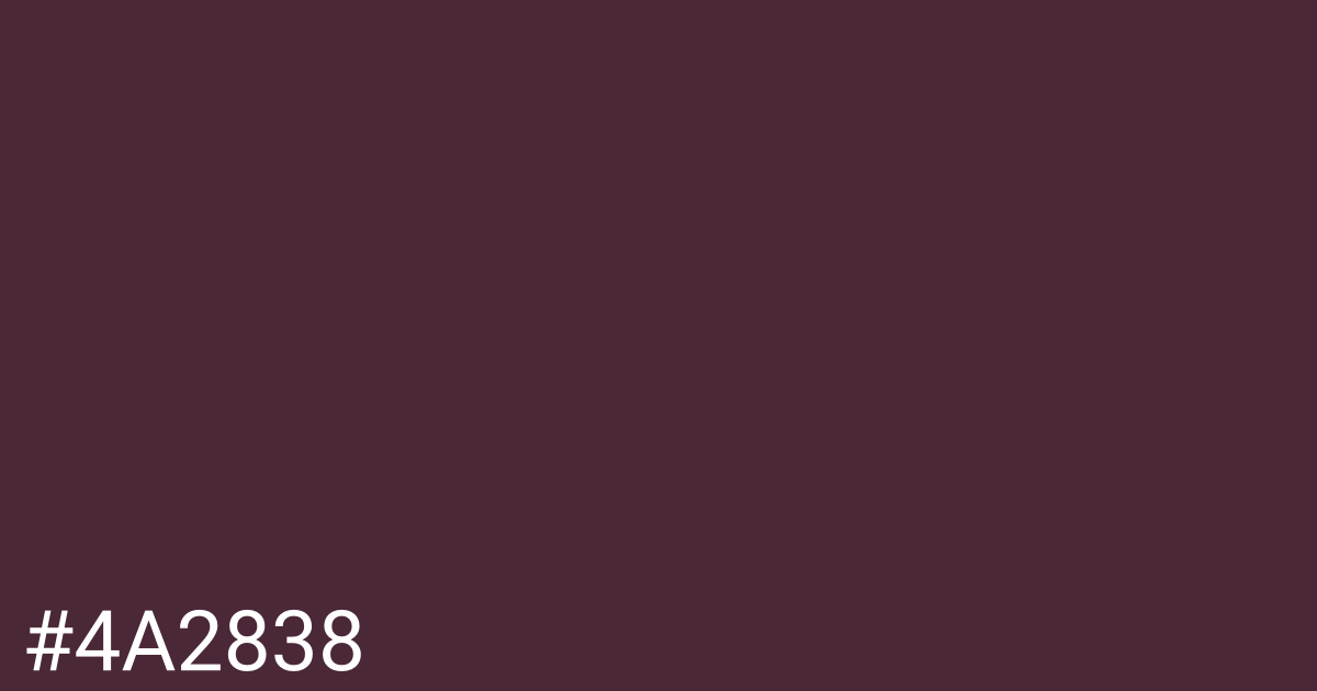 Hex color #4a2838 graphic