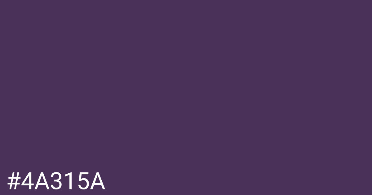 Hex color #4a315a graphic