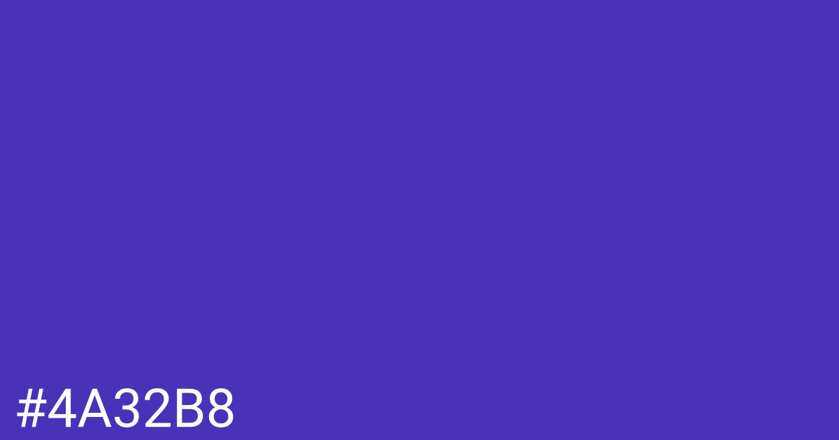 Hex color #4a32b8 graphic