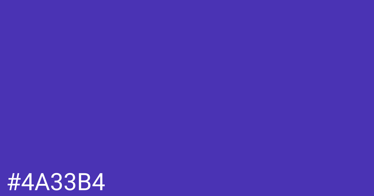 Hex color #4a33b4 graphic