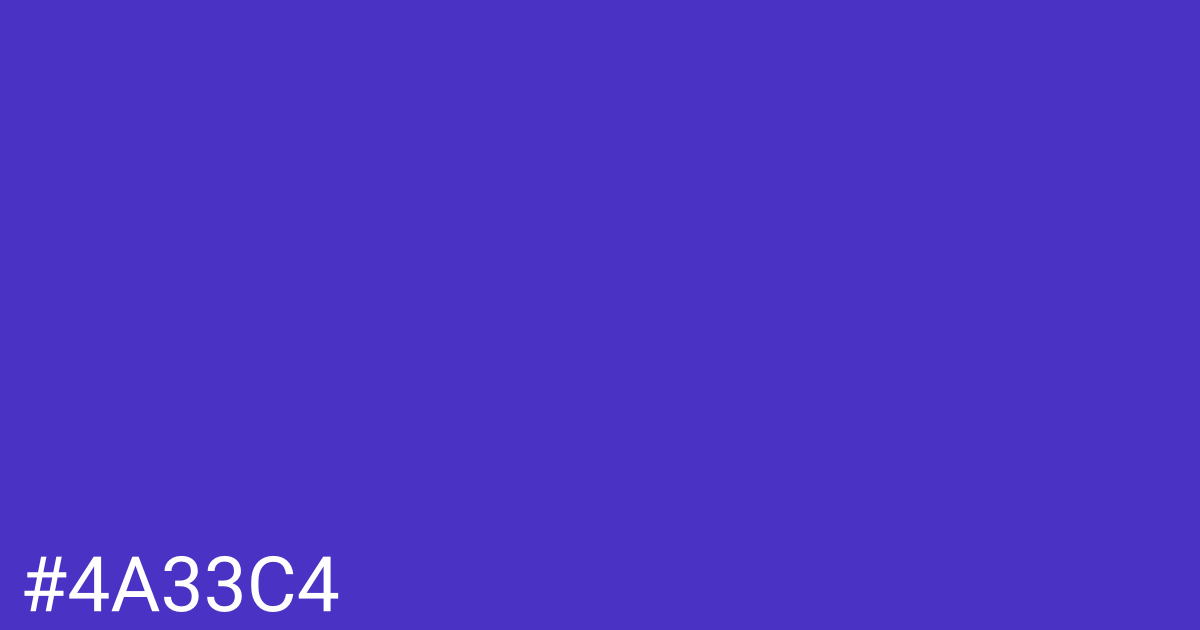 Hex color #4a33c4 graphic