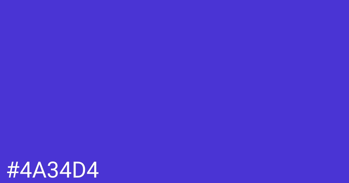 Hex color #4a34d4 graphic