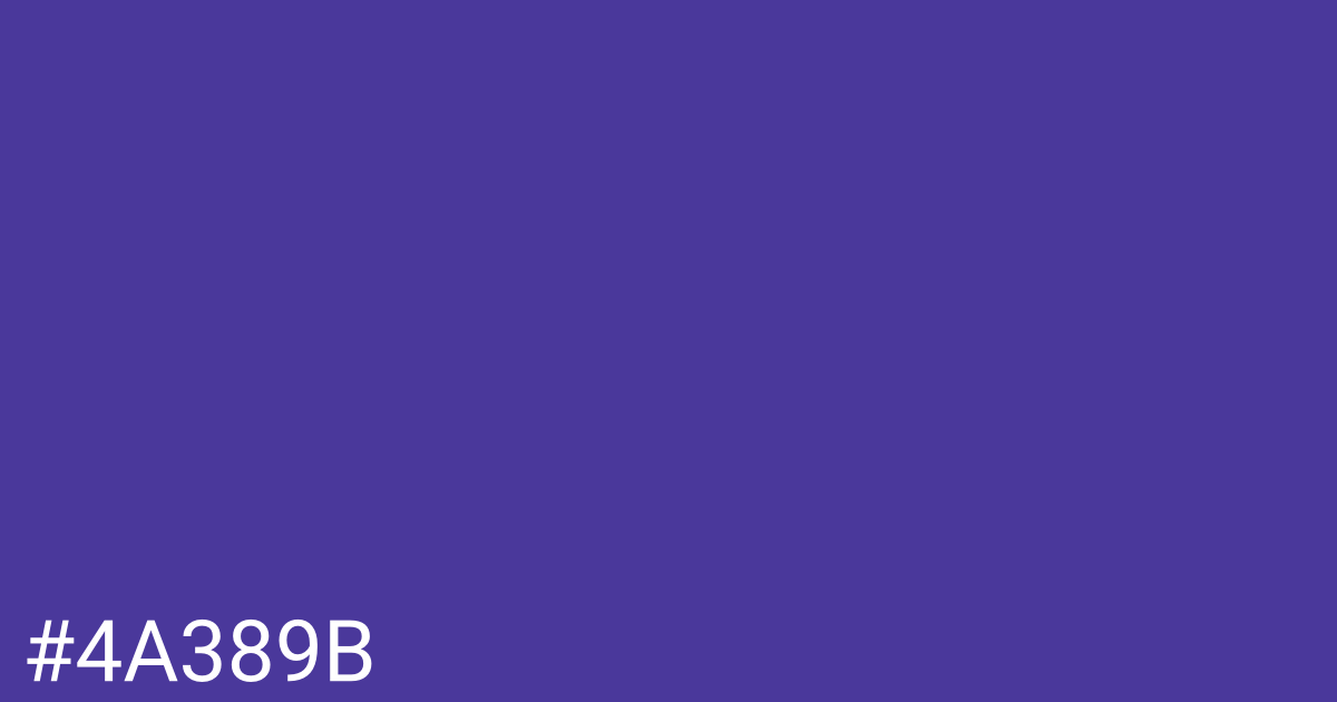 Hex color #4a389b graphic