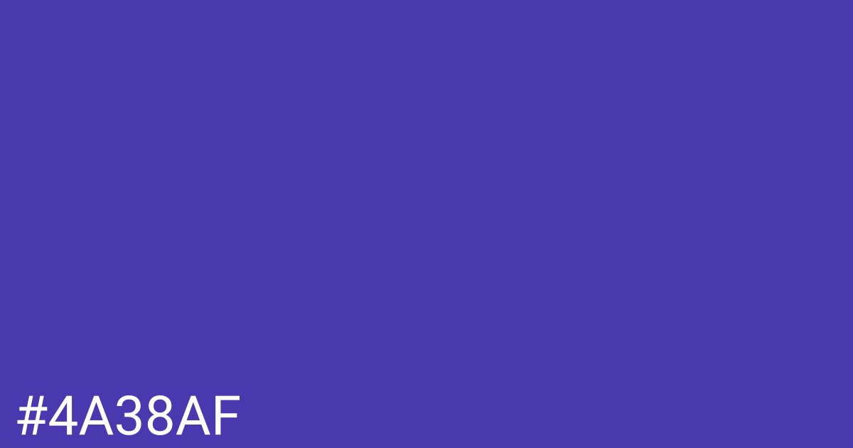 Hex color #4a38af graphic