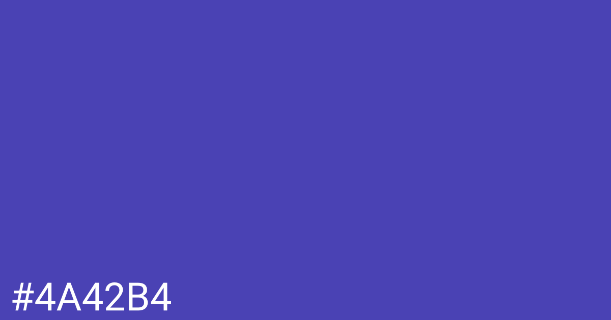 Hex color #4a42b4 graphic