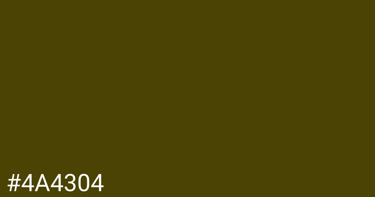 Hex color #4a4304 graphic