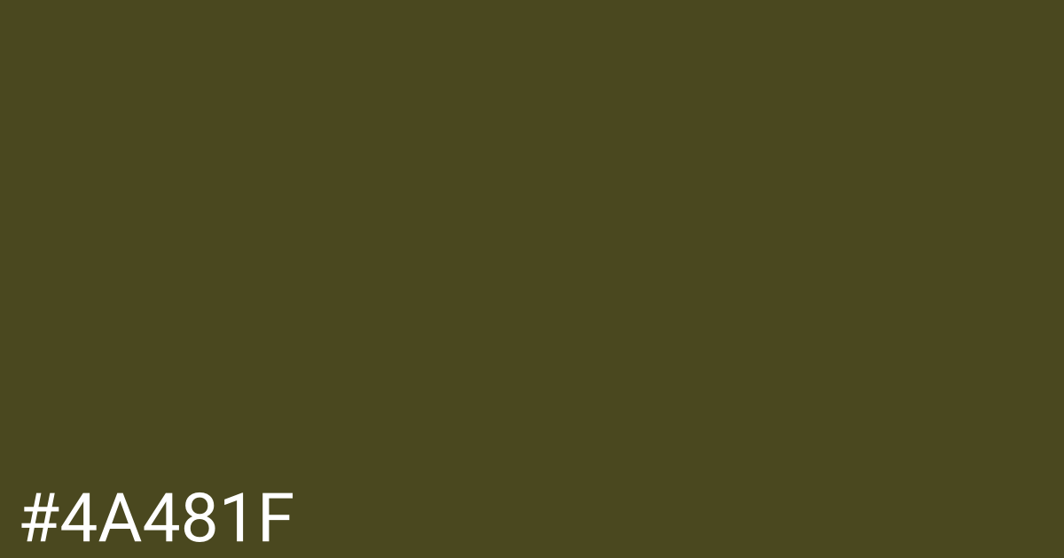 Hex color #4a481f graphic