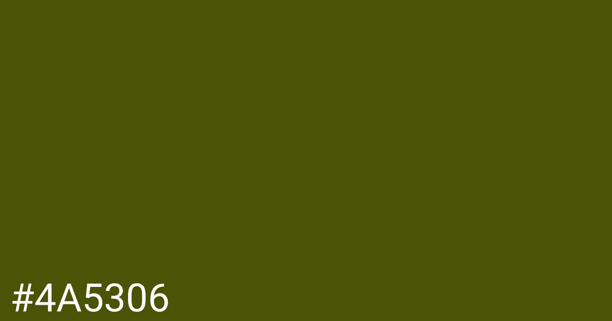Hex color #4a5306 graphic