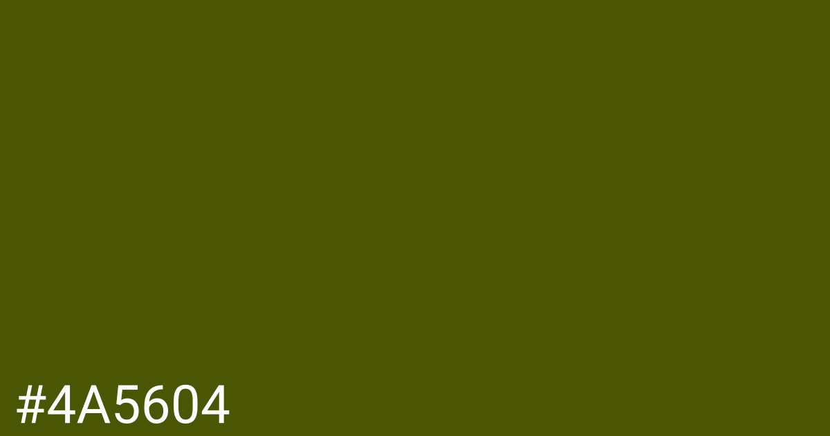 Hex color #4a5604 graphic