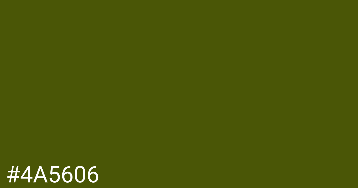 Hex color #4a5606 graphic