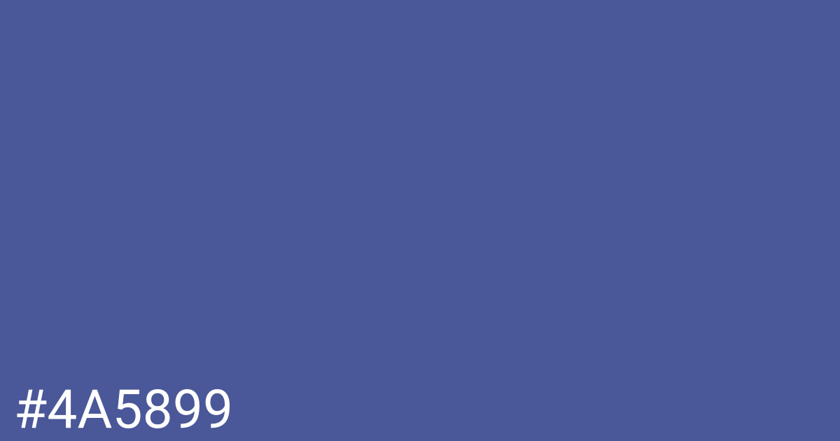 Hex color #4a5899 graphic