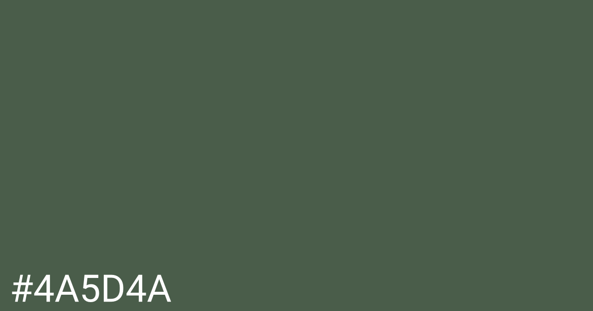 Hex color #4a5d4a graphic