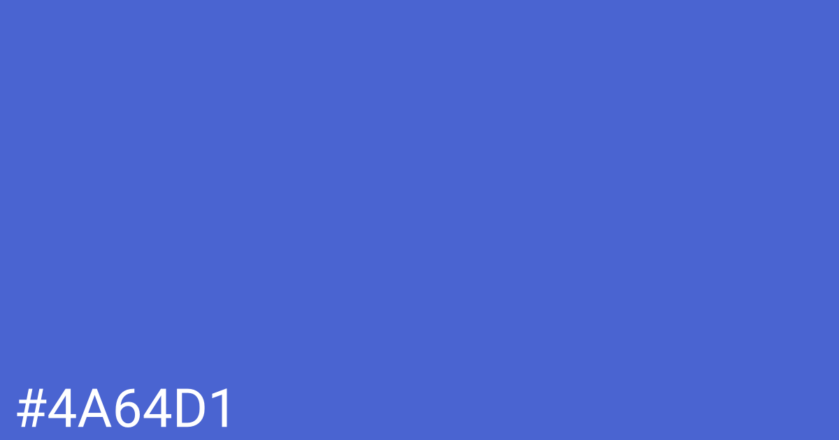 Hex color #4a64d1 graphic