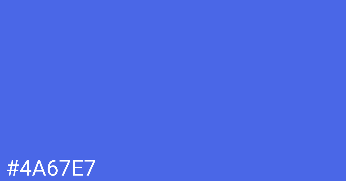 Hex color #4a67e7 graphic