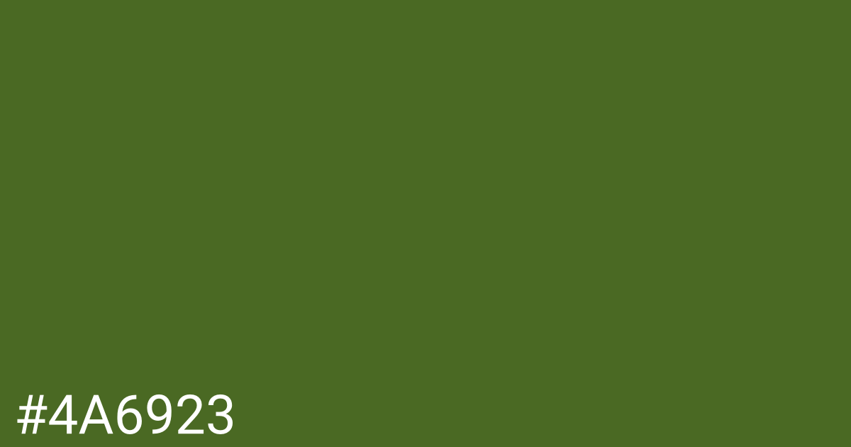 Hex color #4a6923 graphic