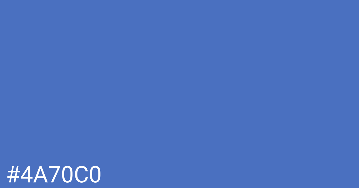 Hex color #4a70c0 graphic