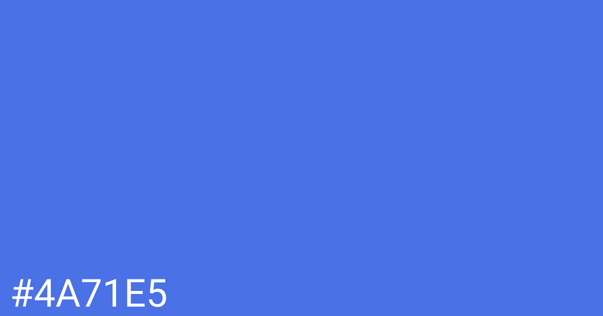 Hex color #4a71e5 graphic