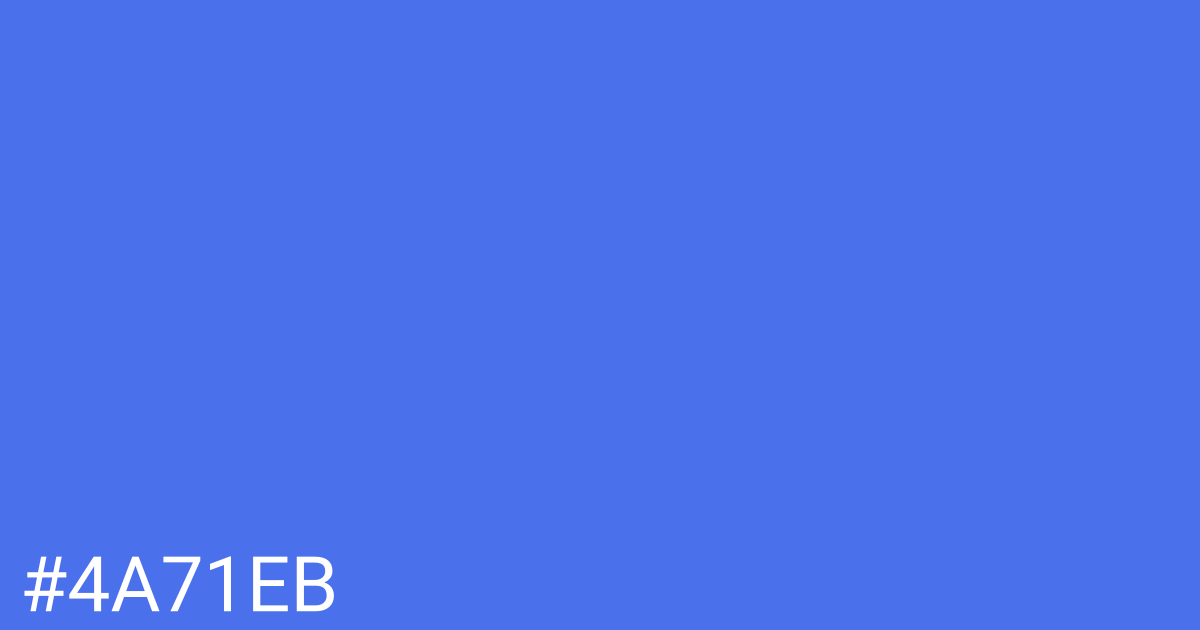 Hex color #4a71eb graphic