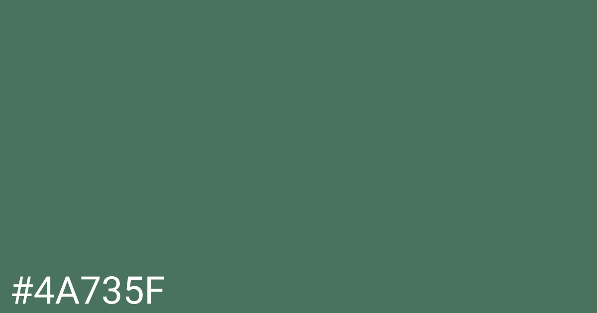 Hex color #4a735f graphic