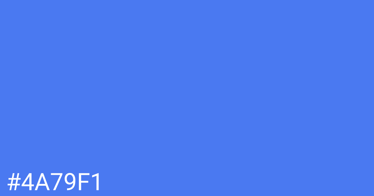 Hex color #4a79f1 graphic