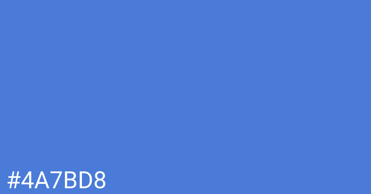 Hex color #4a7bd8 graphic