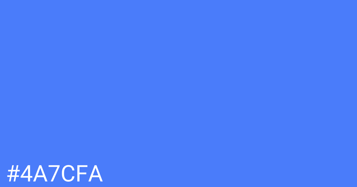 Hex color #4a7cfa graphic