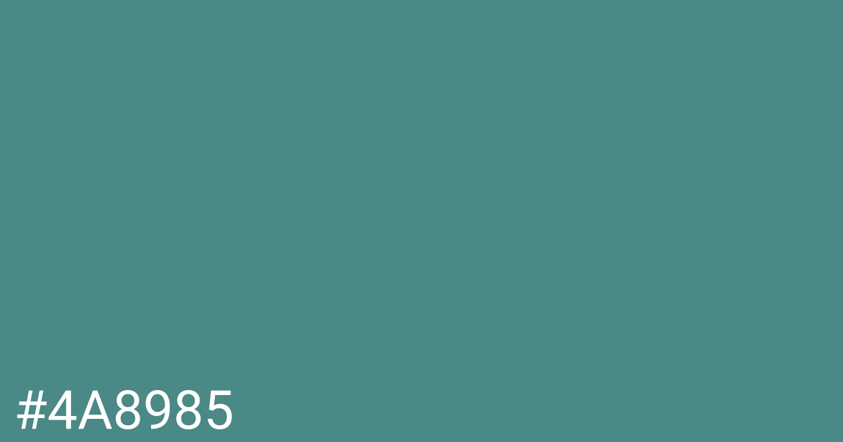 Hex color #4a8985 graphic