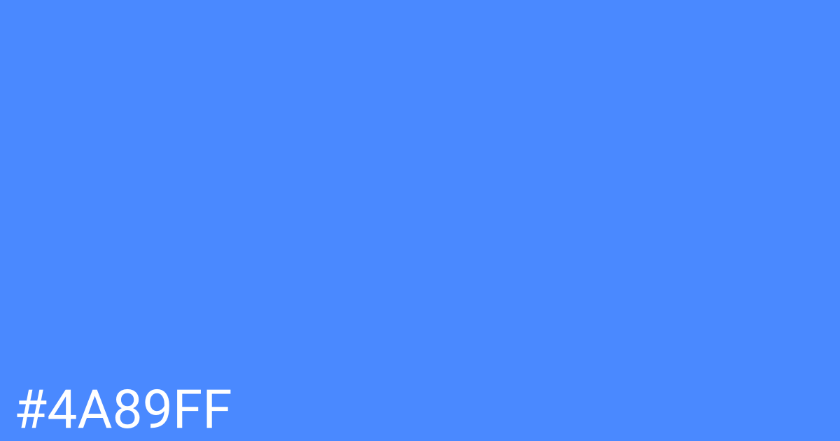 Hex color #4a89ff graphic