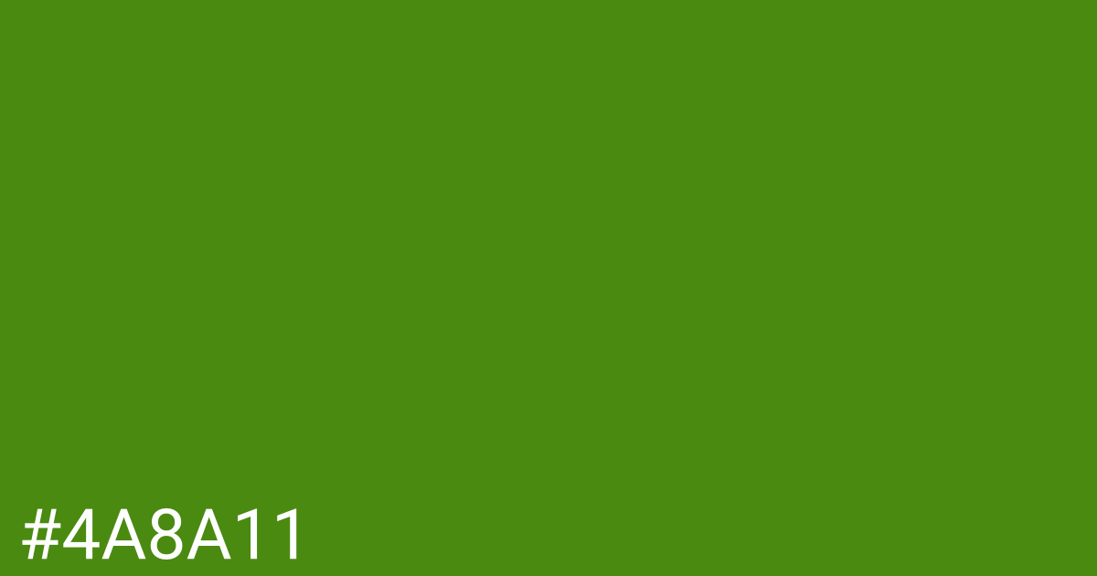 Hex color #4a8a11 graphic