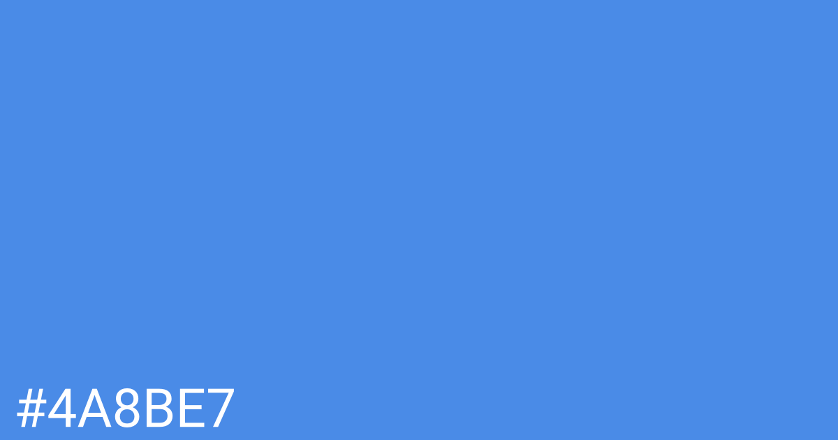 Hex color #4a8be7 graphic