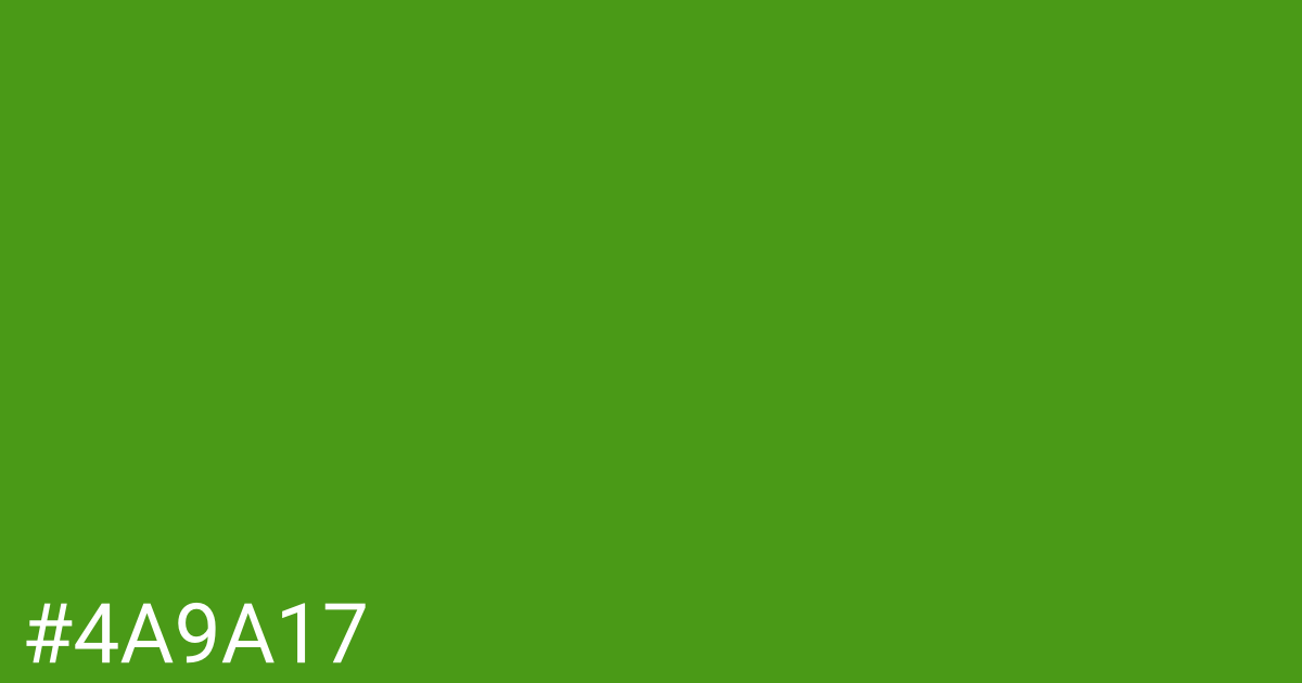 Hex color #4a9a17 graphic