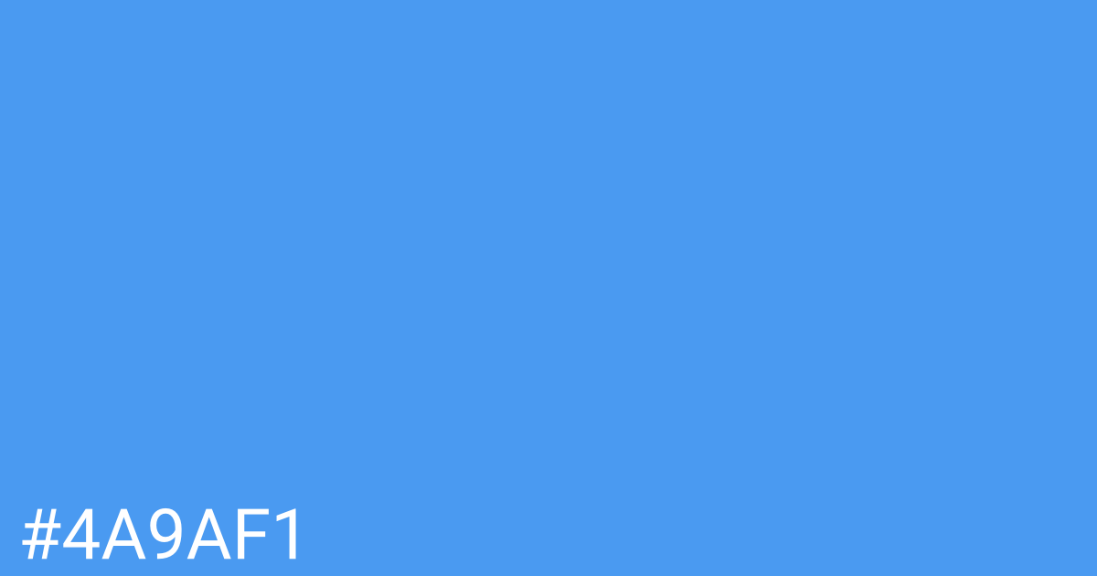 Hex color #4a9af1 graphic