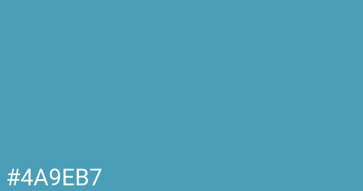 Hex color #4a9eb7 graphic