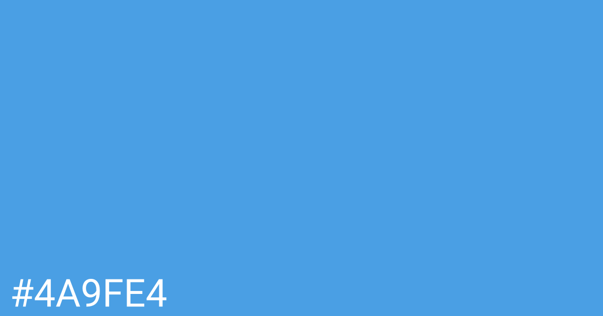 Hex color #4a9fe4 graphic