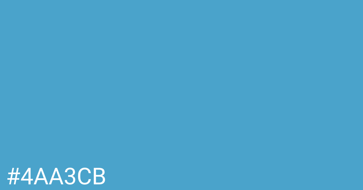 Hex color #4aa3cb graphic