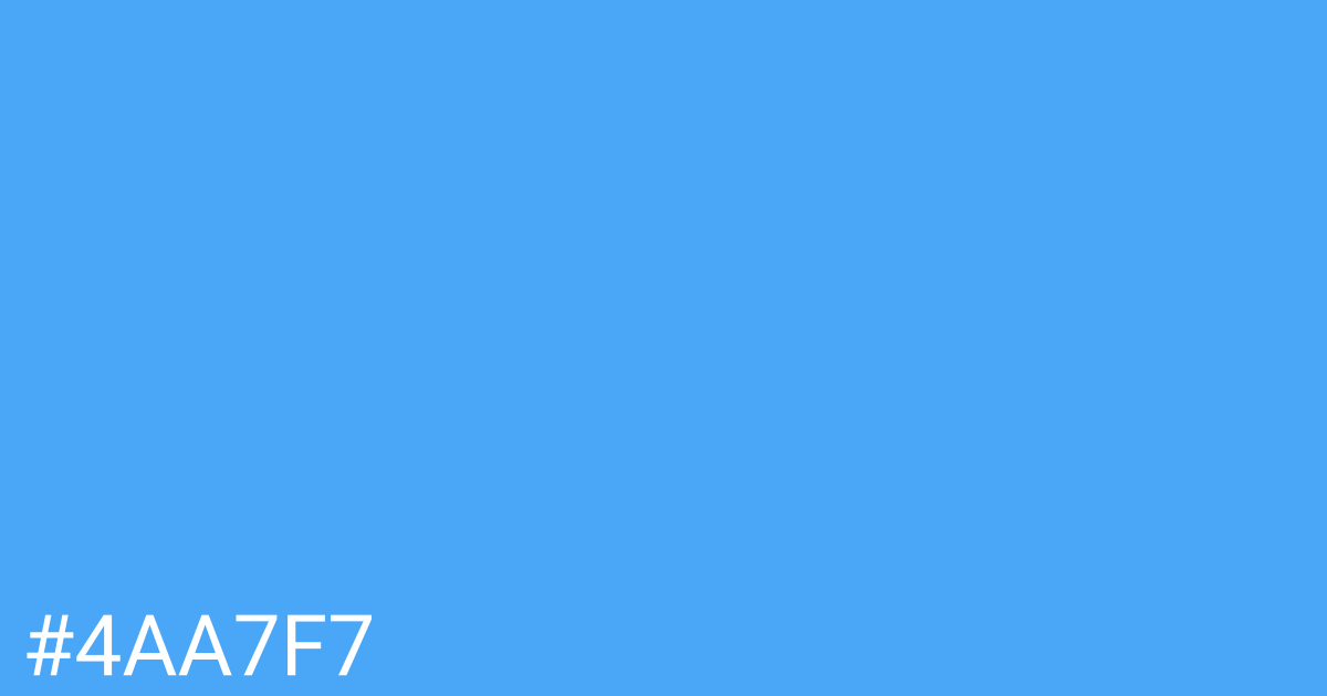 Hex color #4aa7f7 graphic