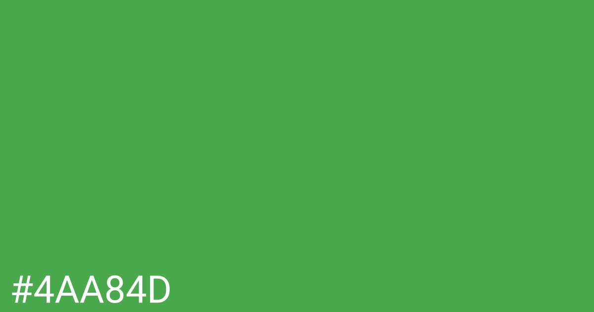 Hex color #4aa84d graphic