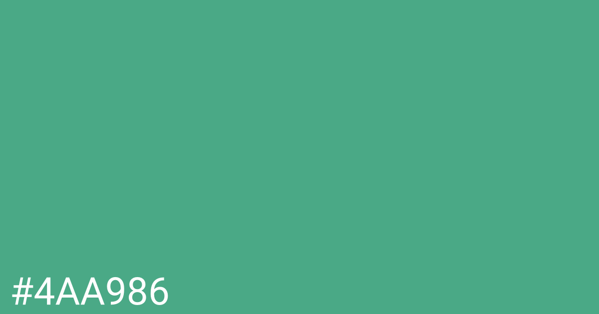 Hex color #4aa986 graphic