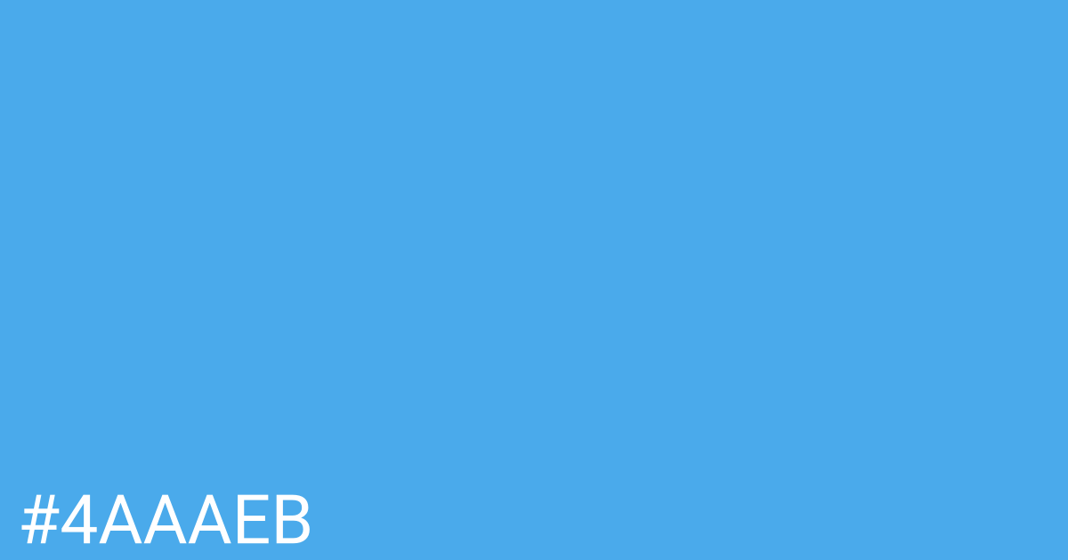 Hex color #4aaaeb graphic