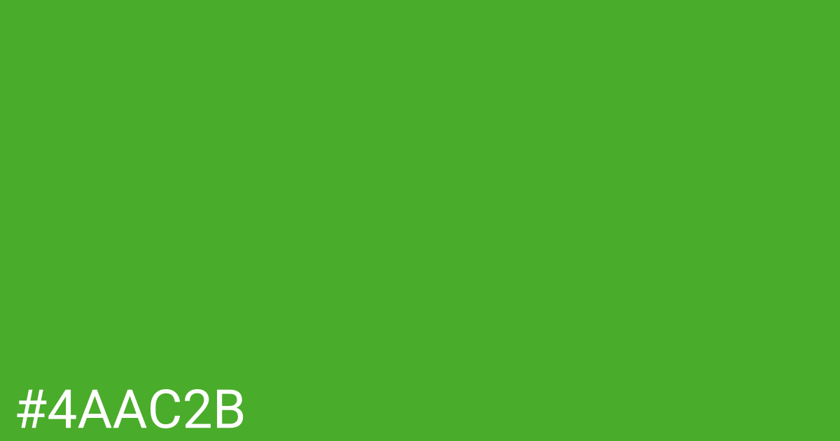 Hex color #4aac2b graphic