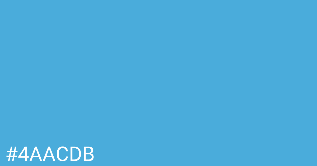 Hex color #4aacdb graphic