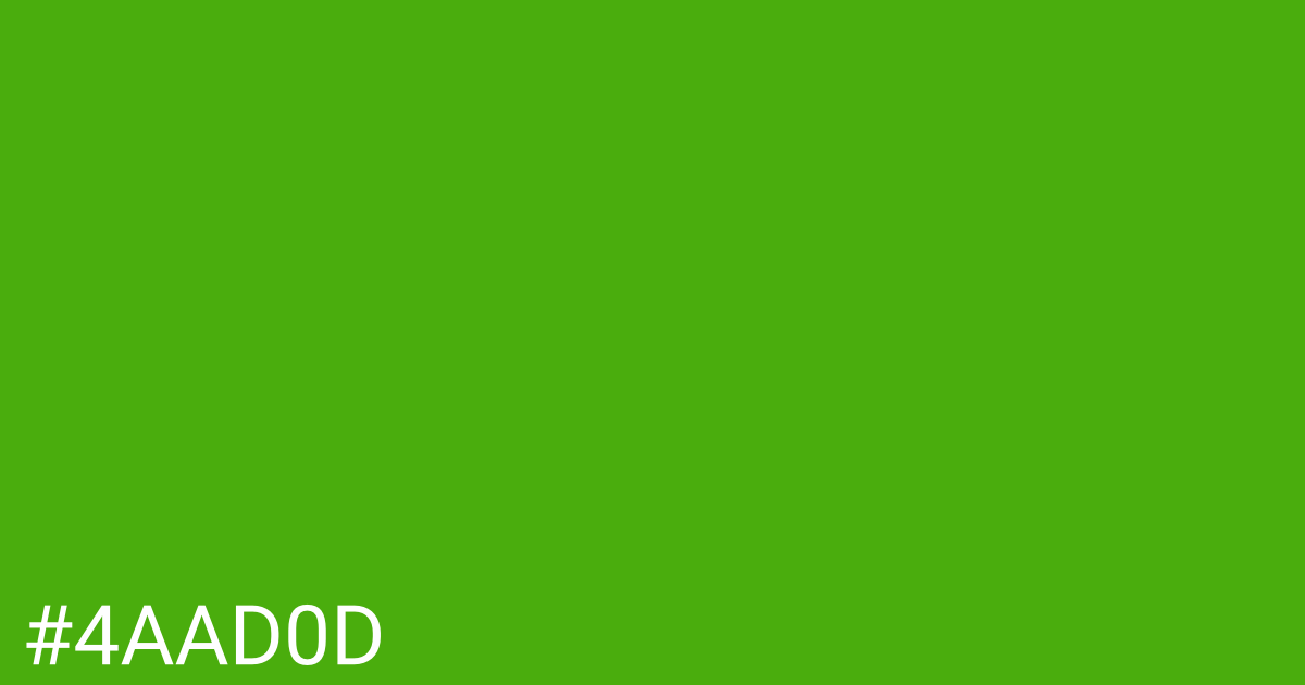Hex color #4aad0d graphic