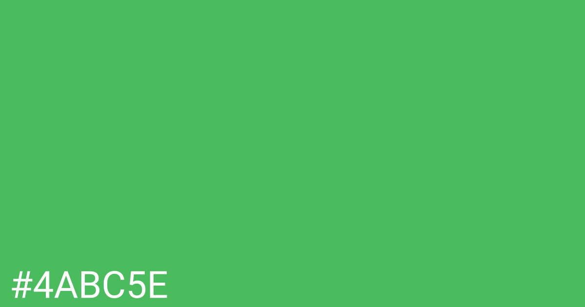 Hex color #4abc5e graphic