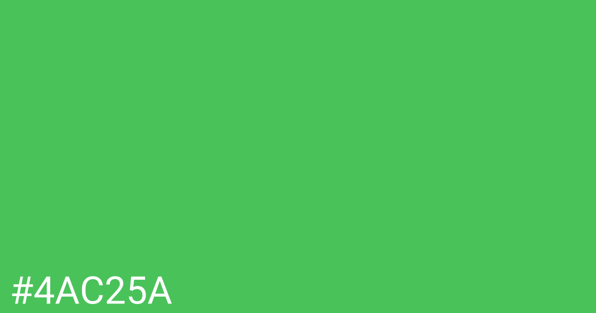 Hex color #4ac25a graphic