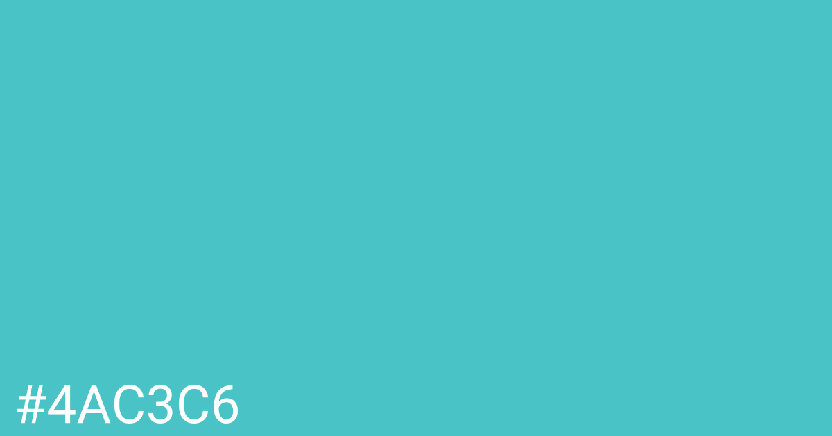 Hex color #4ac3c6 graphic