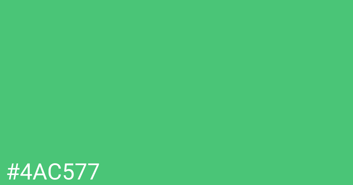 Hex color #4ac577 graphic