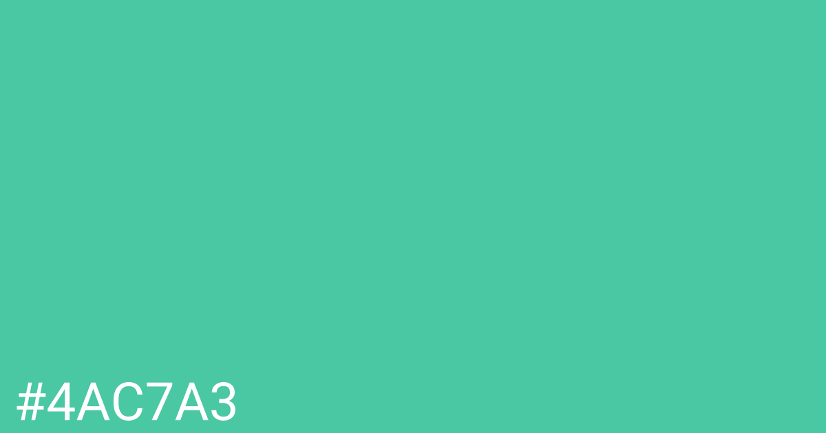 Hex color #4ac7a3 graphic