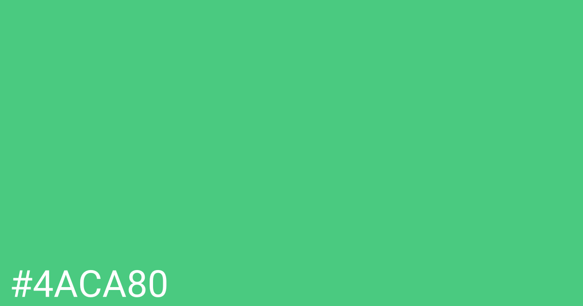 Hex color #4aca80 graphic