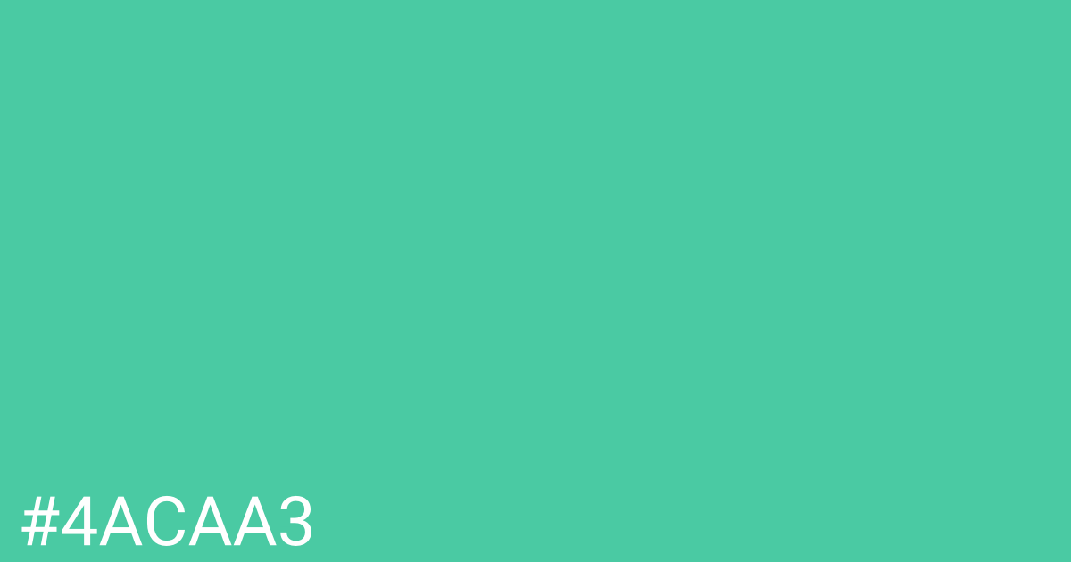 Hex color #4acaa3 graphic