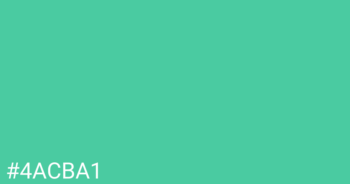Hex color #4acba1 graphic